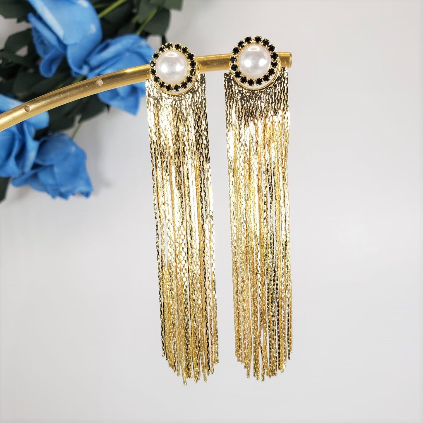 Pearl Tassel Dangle Earrings (EDE 2323)