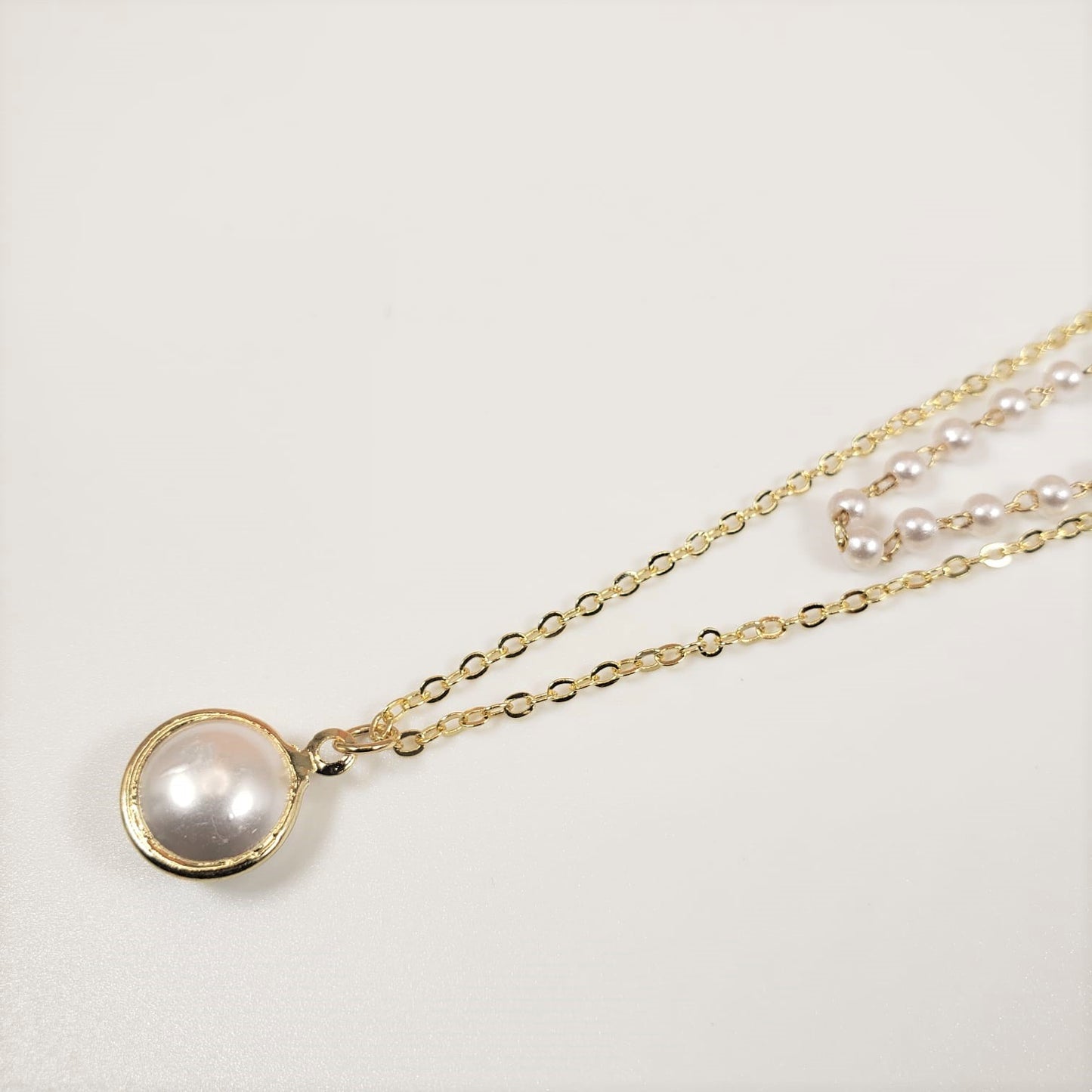 Pearl Double Layer Collar Necklace (CON 4005)