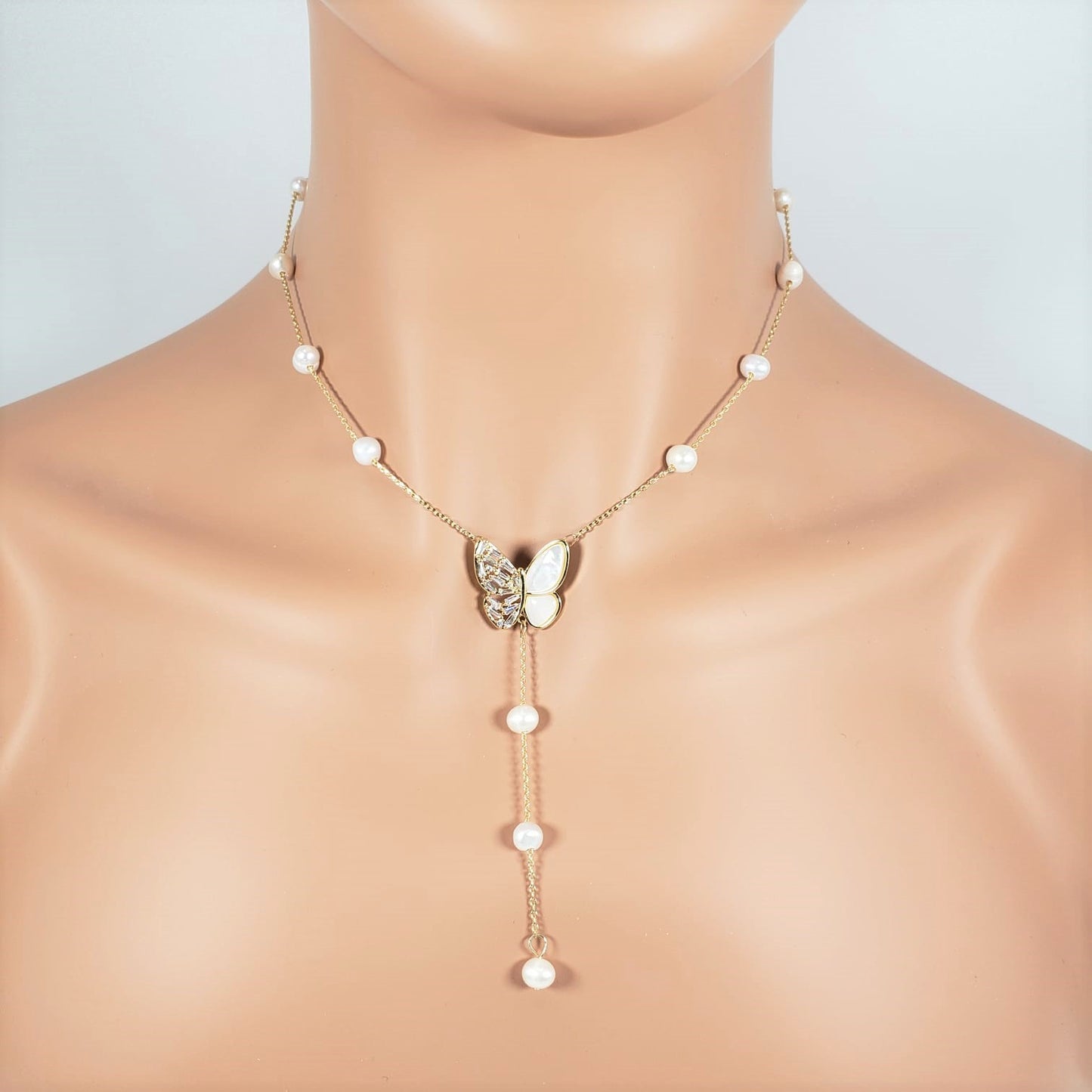 Butterfly Tassel Collar Necklace (CON 4007)