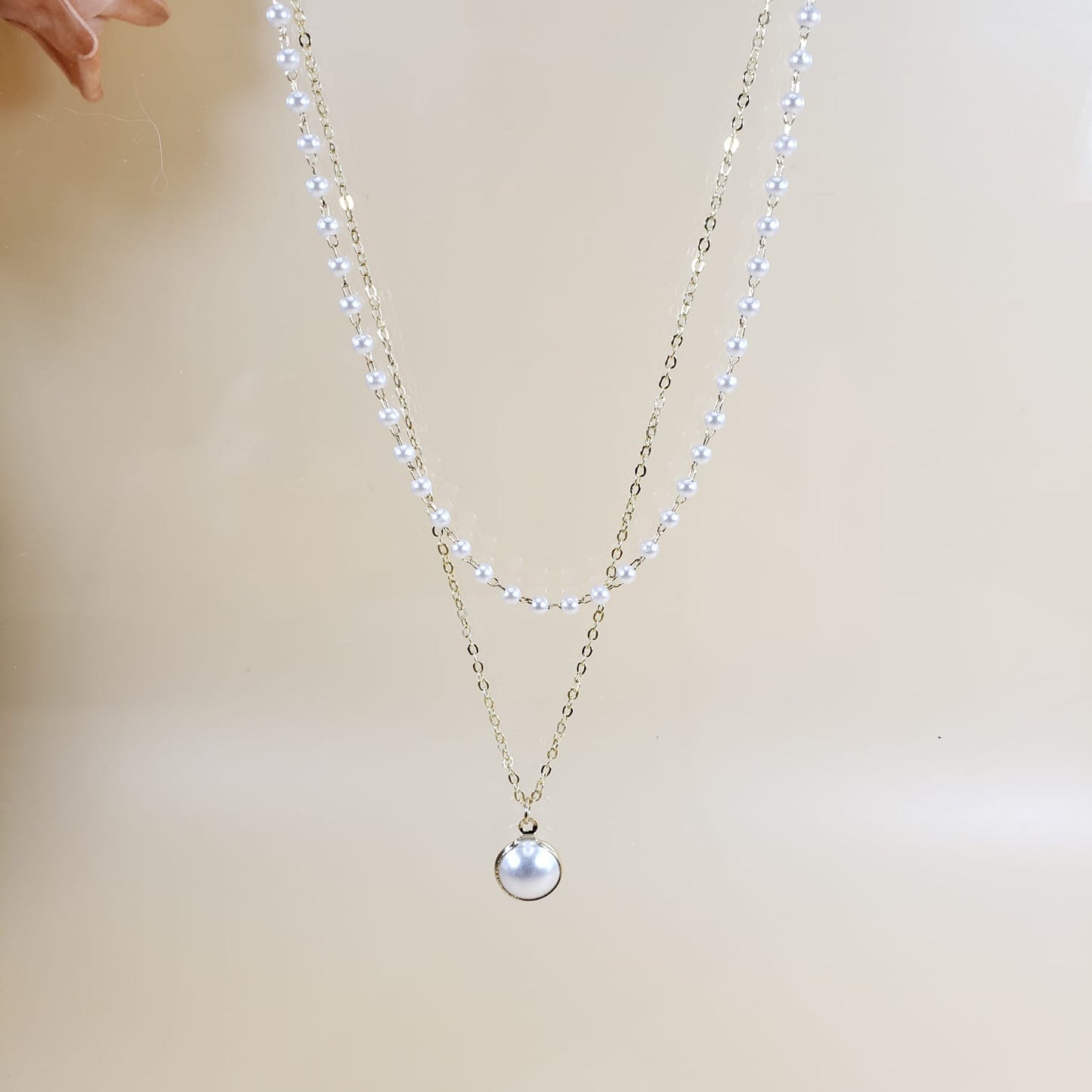 Pearl Double Layer Collar Necklace (CON 4005)