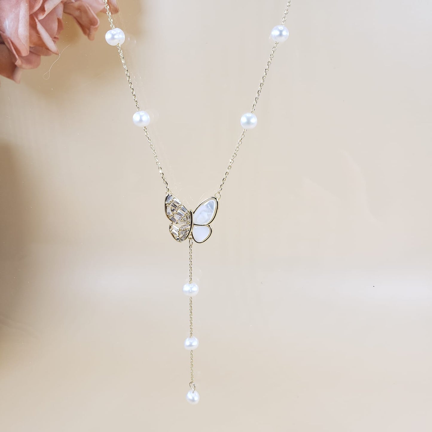 Butterfly Tassel Collar Necklace (CON 4007)