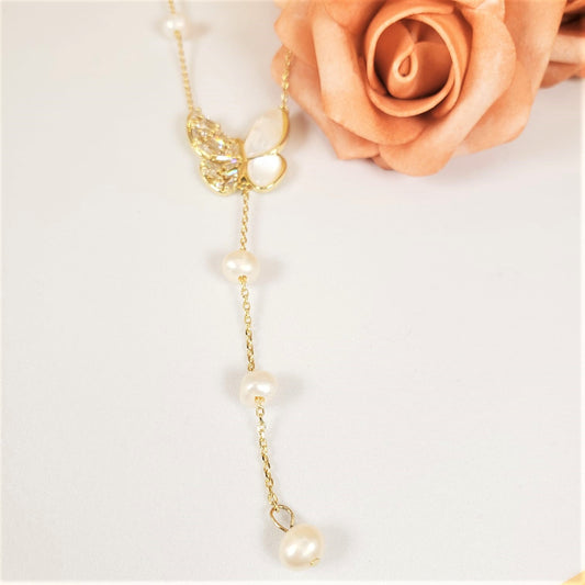 Butterfly Tassel Collar Necklace (CON 4007)