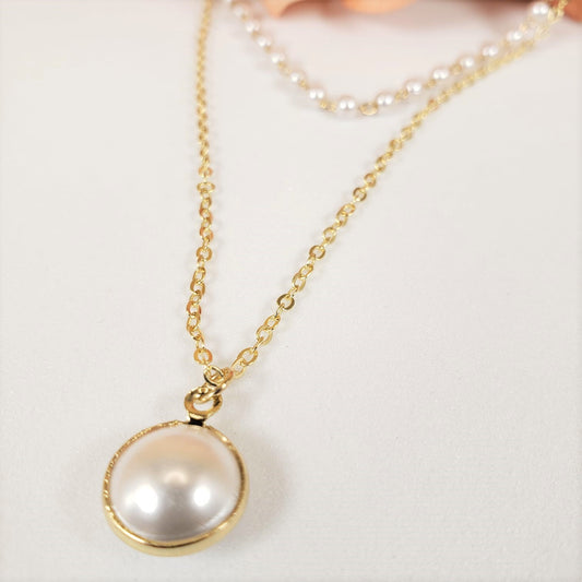 Pearl Double Layer Collar Necklace (CON 4005)