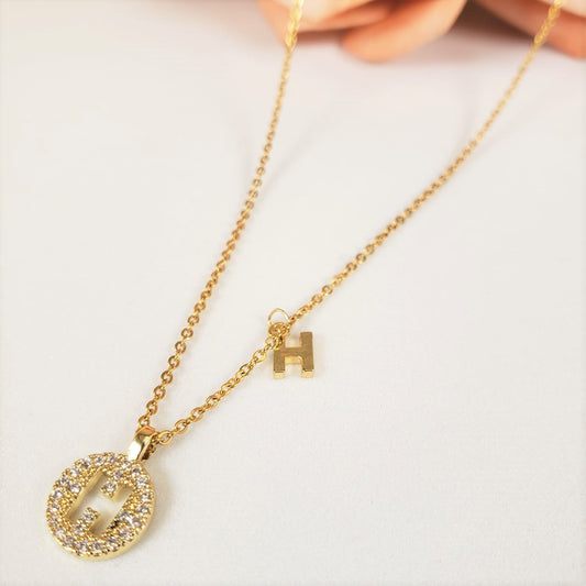 Elegant Letter Collar Necklace (CON 4001)