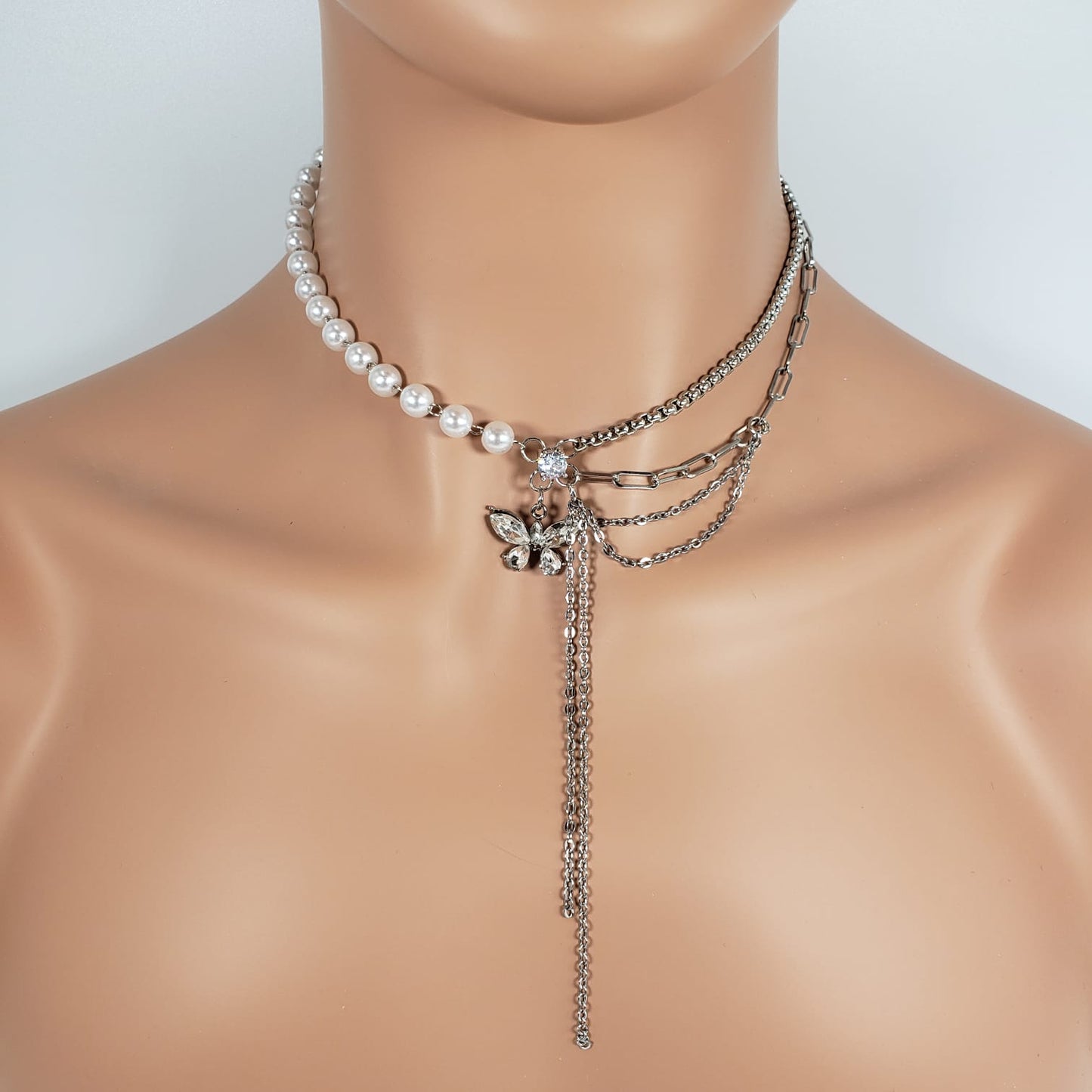 Multi-Layer Butterfly Collar Necklace (CON 4009)