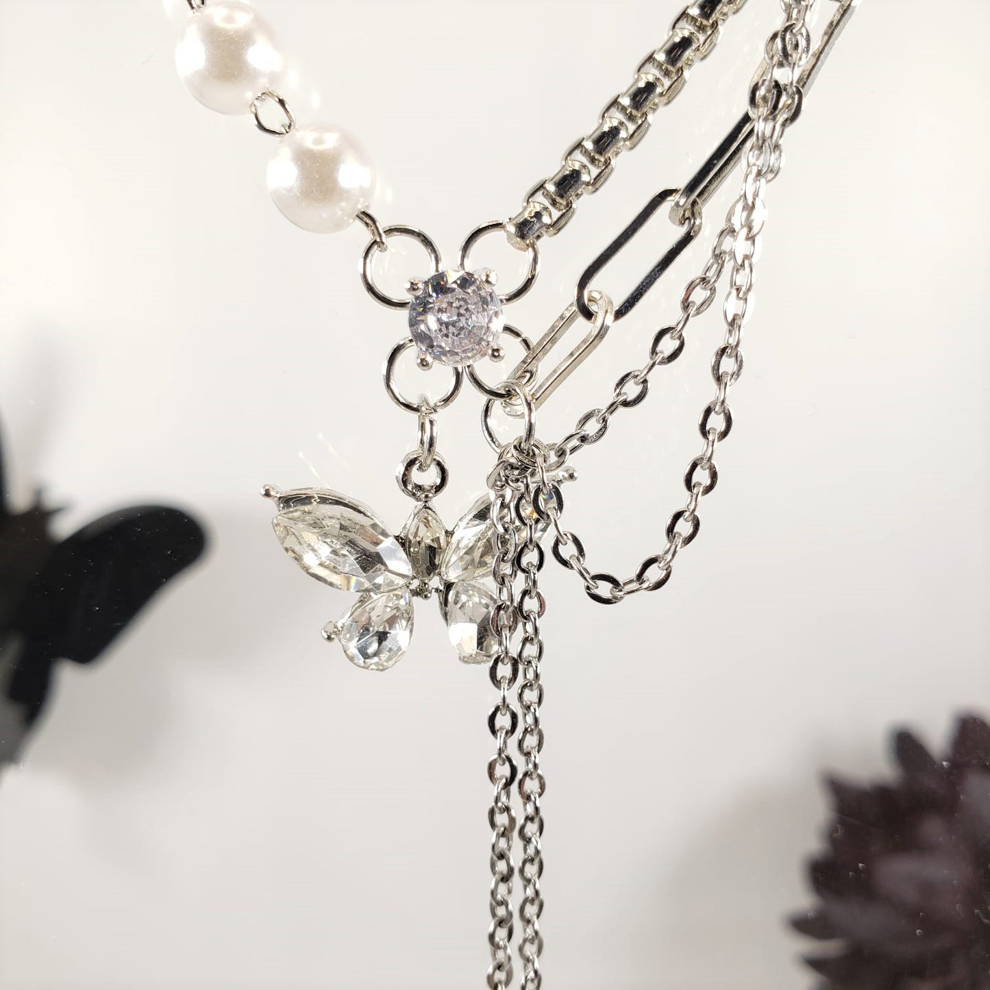 Multi-Layer Butterfly Collar Necklace (CON 4009)