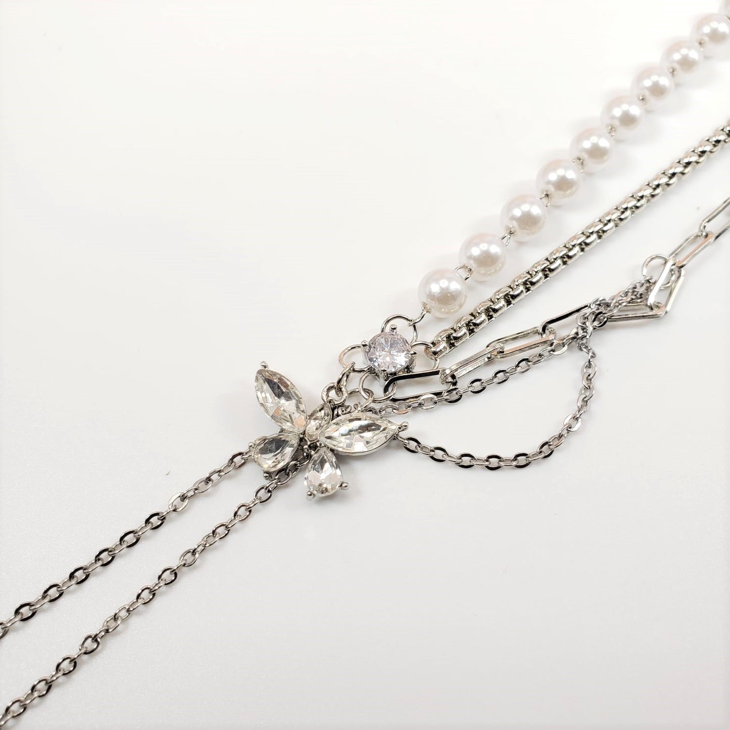 Multi-Layer Butterfly Collar Necklace (CON 4009)