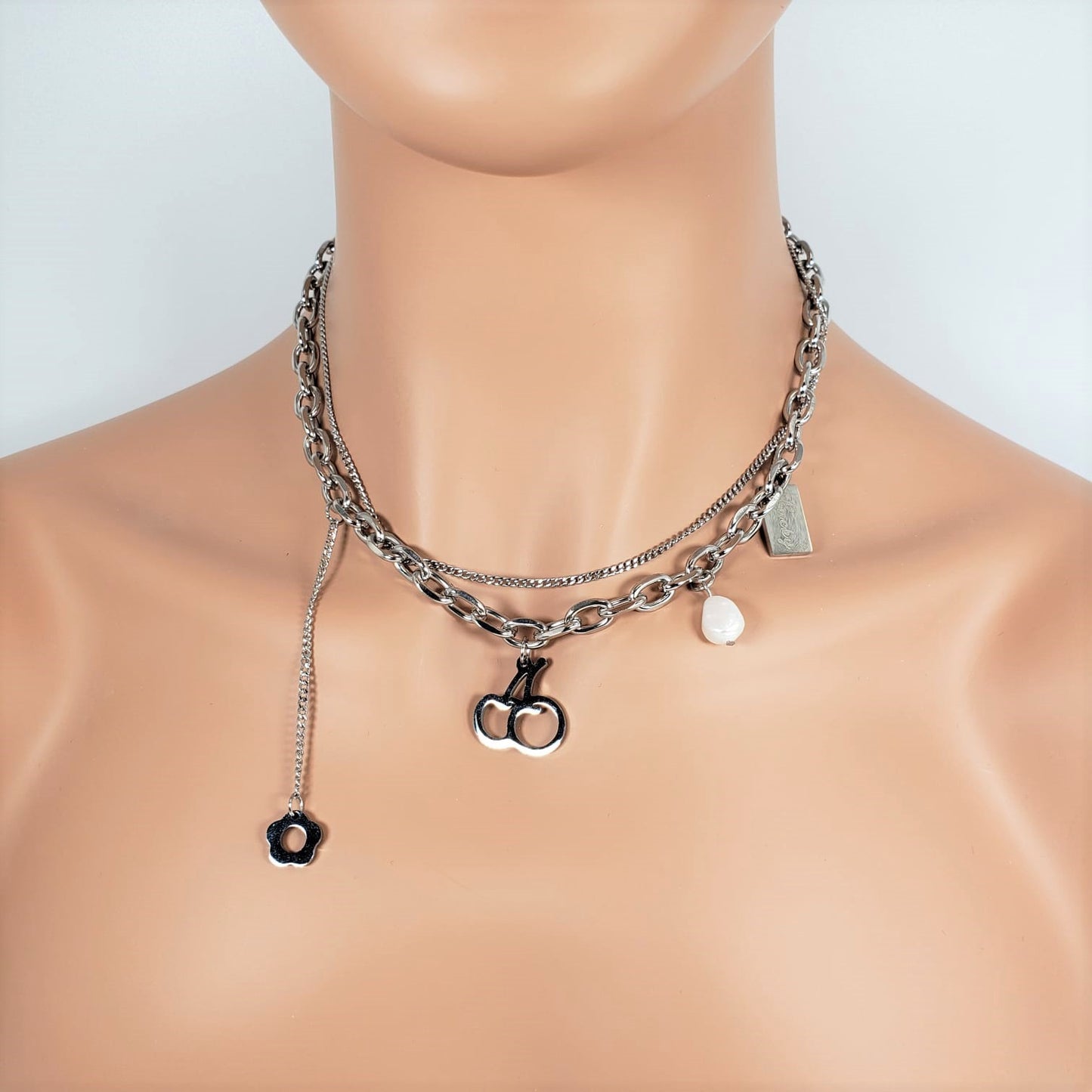 Double Layer Cherry Princess Necklace (PRN 3006)