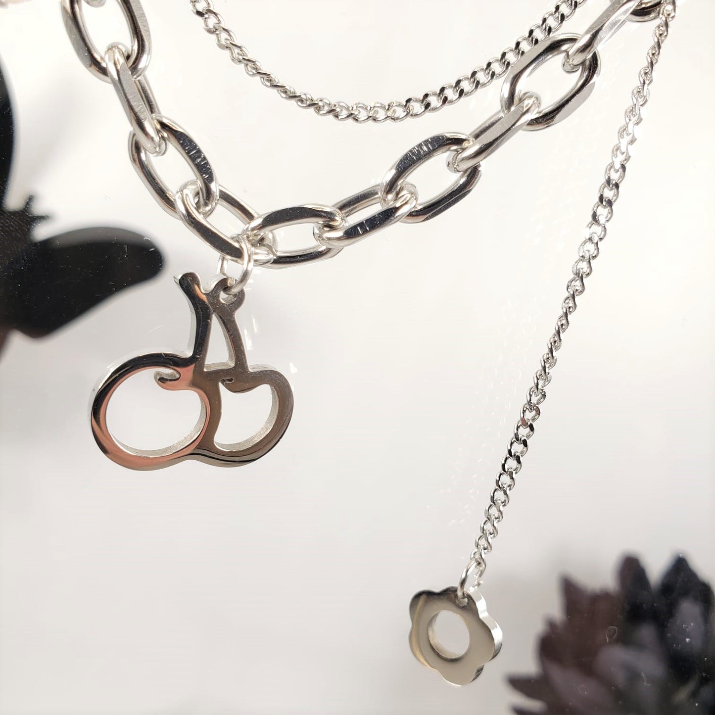 Double Layer Cherry Princess Necklace (PRN 3006)
