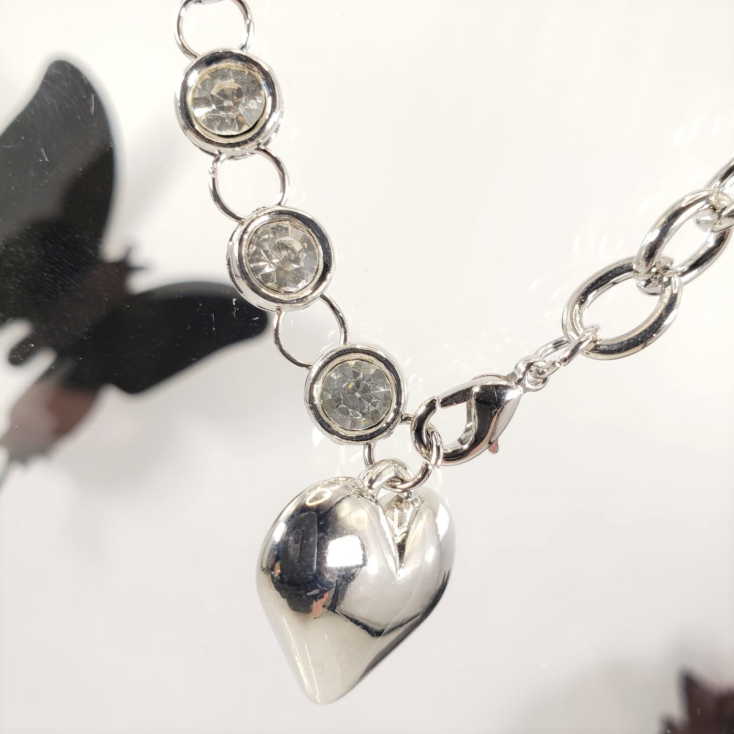 3D Heart-Shape Matinee Necklace (MAN 8001)