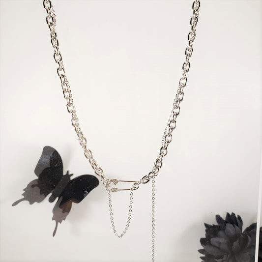 Casual Titanium Steel Pin Collar Necklace (CON 4010)