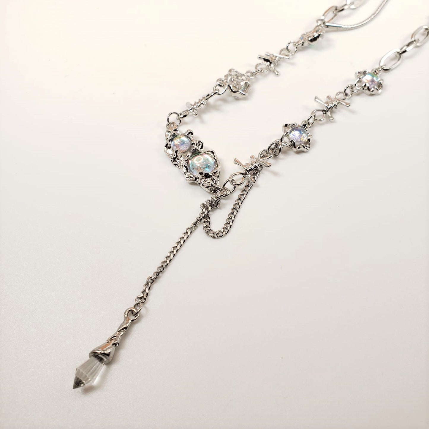 Moonstone Tassel Princess Necklace (PRN 3011)