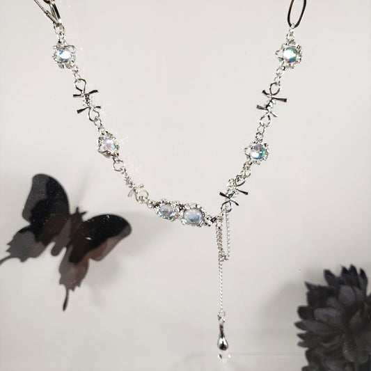 Moonstone Tassel Princess Necklace (PRN 3011)