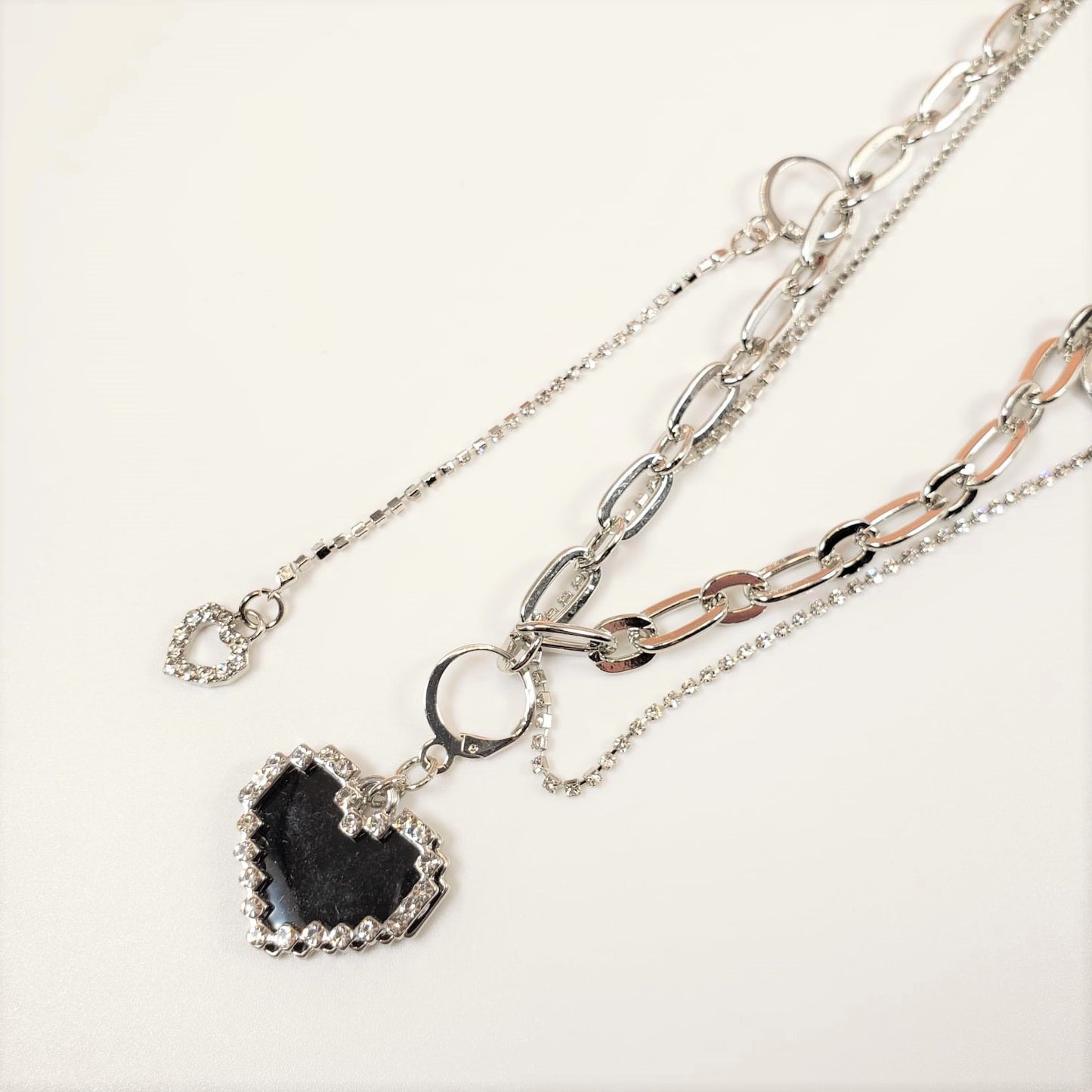 Double Layer Heart-Shape Collar Necklace (CON 4013)