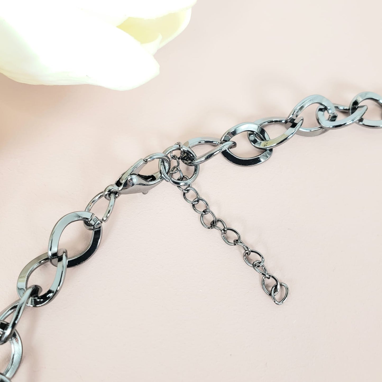 Crystal Grey Matinee Necklace (MAN 8008)