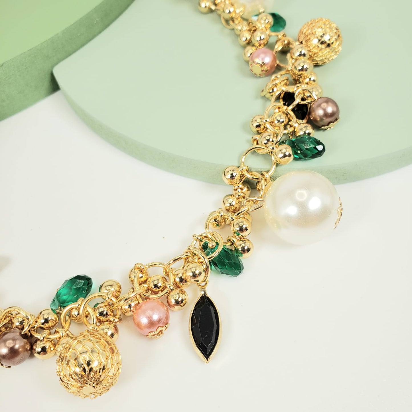 Luxury Gold Matinee Necklace (MAN 8009)