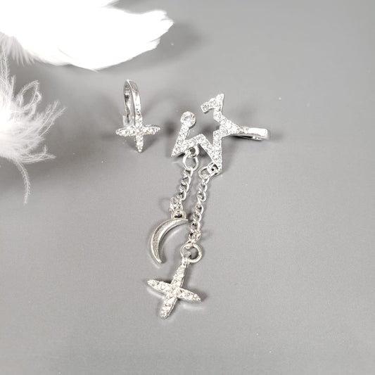 Moon And Star Ear Cuff (EEC 1009)
