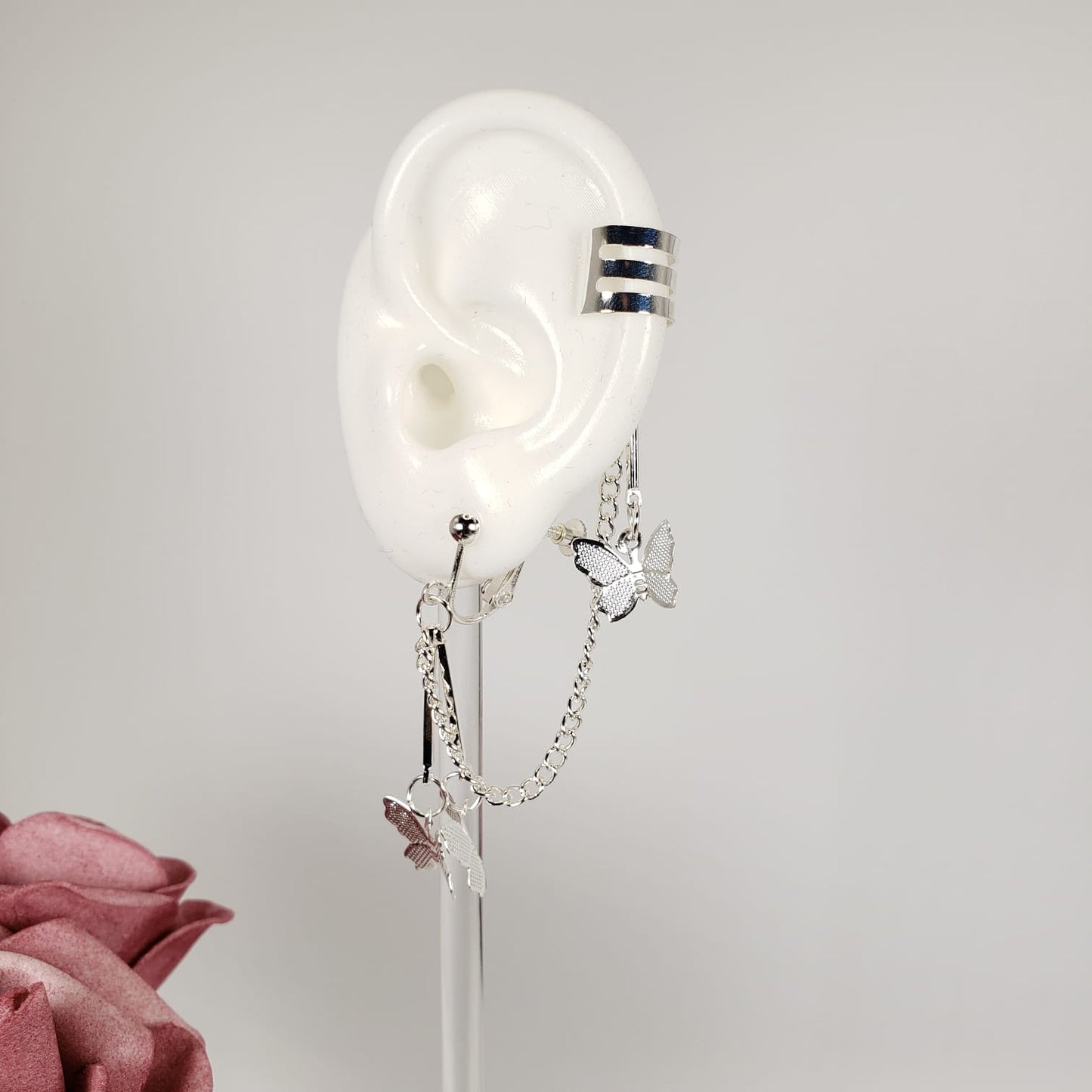 Butterfly Clip-On & Ear Cuff (EEC 1012)