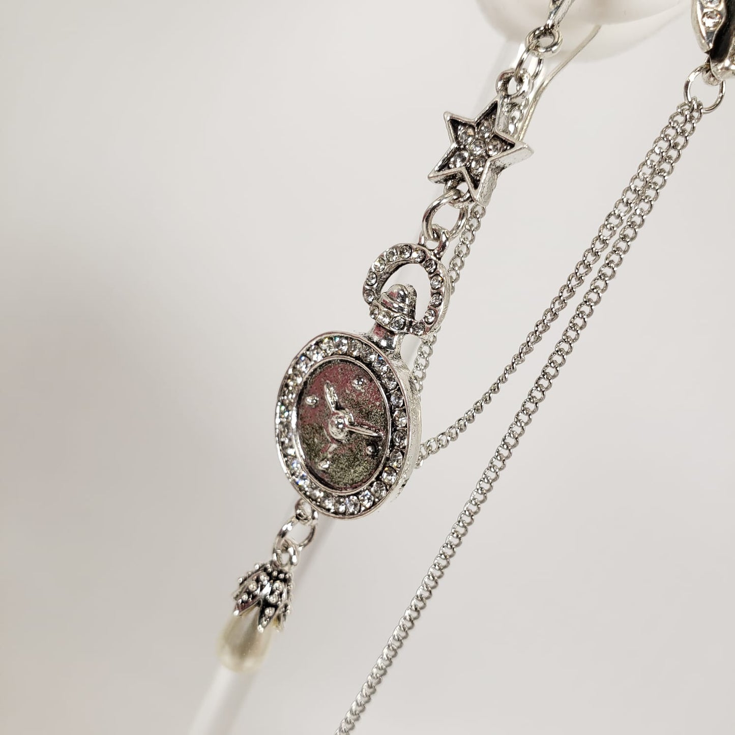 Pegasus Ear Cuff & Antique Clock Hook Earrings (EEC 1013)