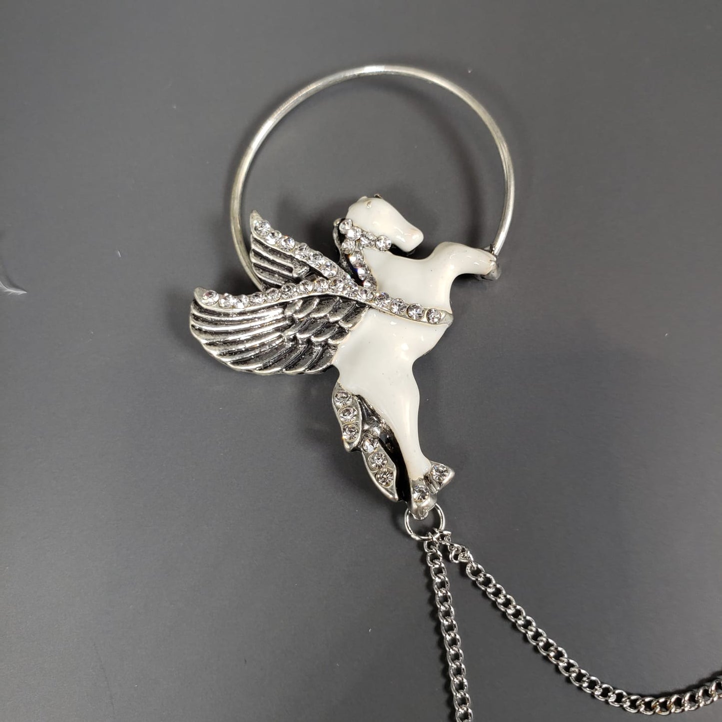 Pegasus Ear Cuff & Antique Clock Hook Earrings (EEC 1013)