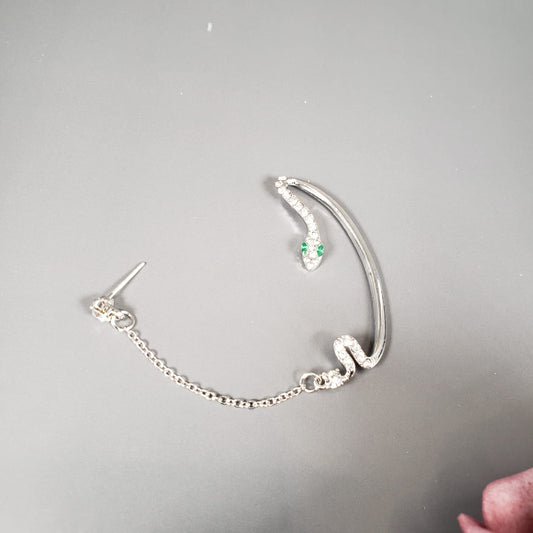 Bling Bling Snack Ear Cuff & Stud Earring (EEC 1014)