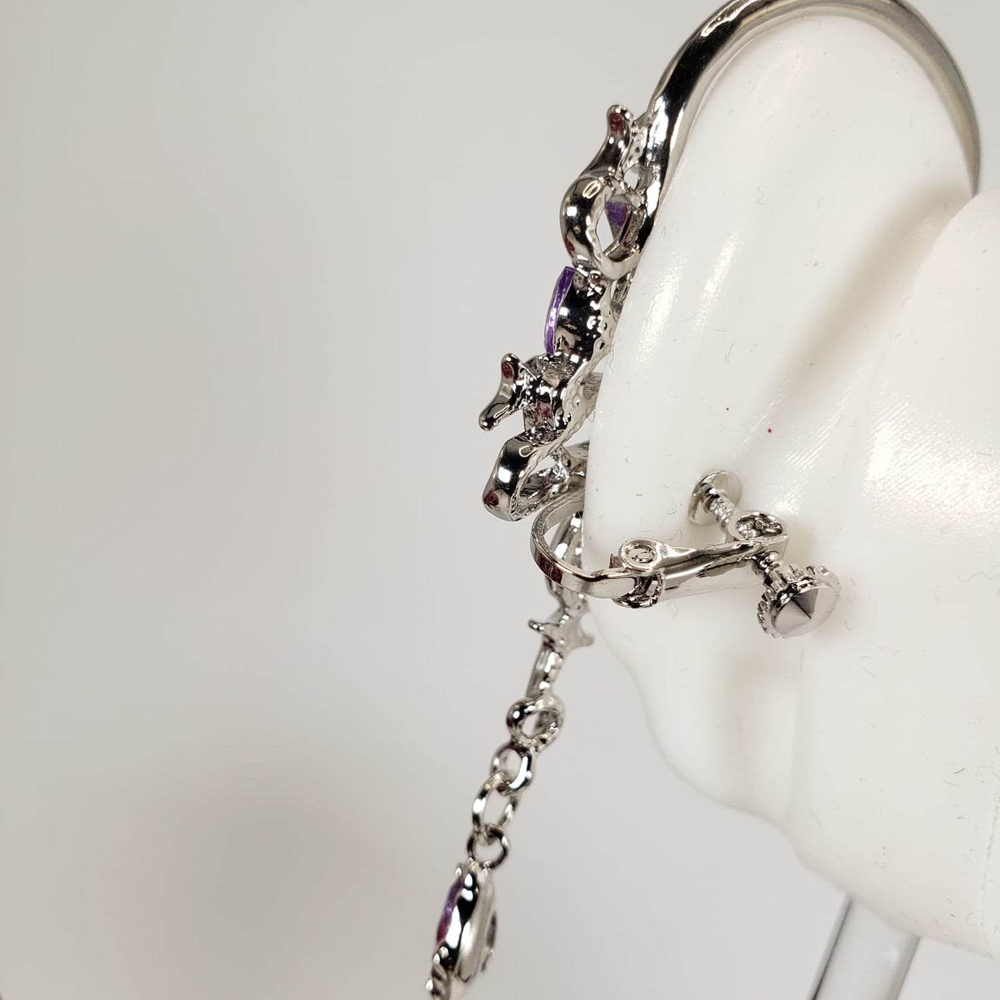 Amethyst Ear Cuff & Clip On (EEC 1015)