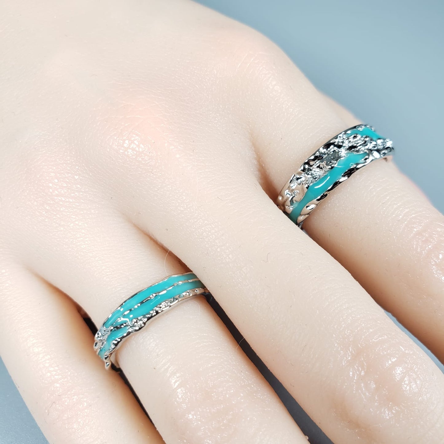 Mint Green Couple Rings
