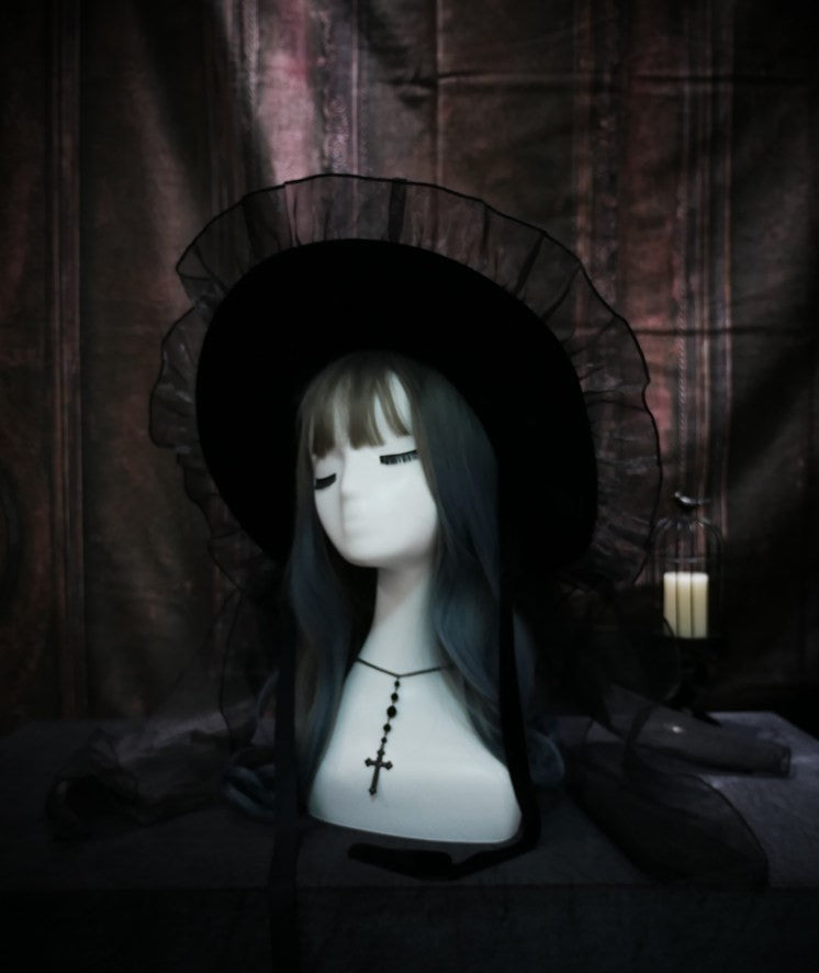 Day & Night Collection Big Bowknot Lolita Hat