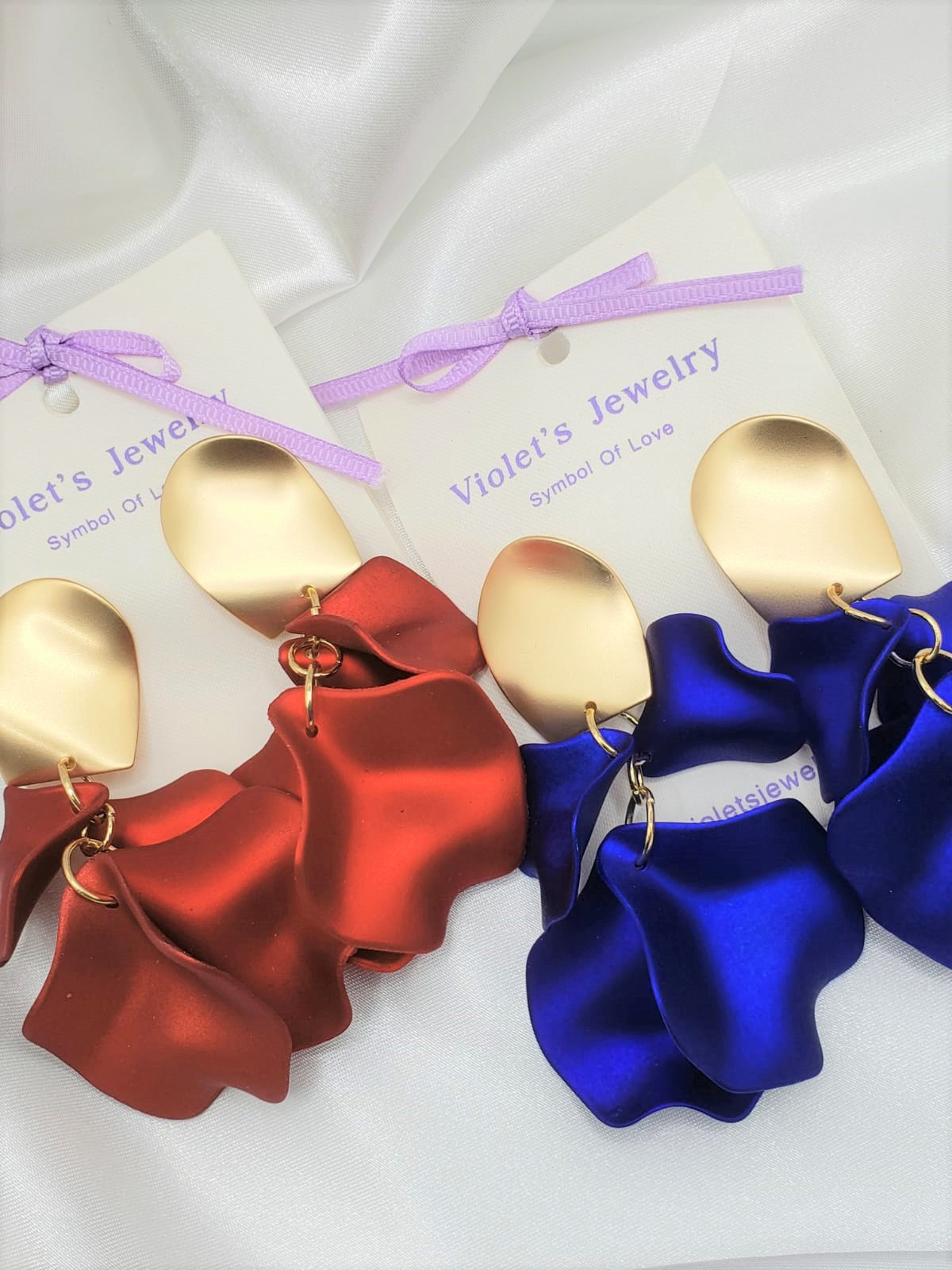 Rose Petals Dangle Earrings (EDE 2322)