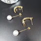 Two Ways Simple Pearl Drop Earrings (EDE 2339)