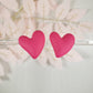 Rose Red Heart Stud Earrings (ESE 1018)