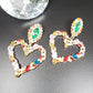 Pompous Big Heart Dangle Earrings (EDE 2338)