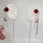 Flannel Red Rose Ear Cuff (EEC 1025)