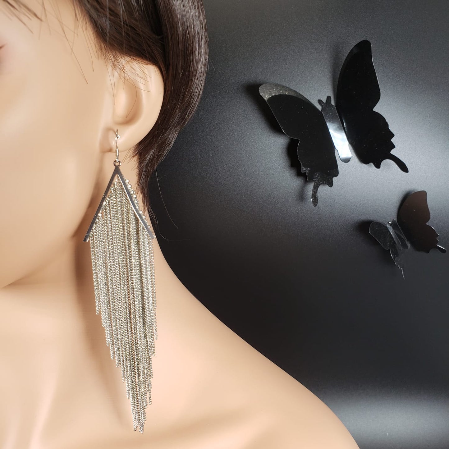 Triangle Tassel Hook Earrings (EHE 3114)