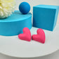 Rose Red Heart Stud Earrings (ESE 1018)