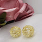 Gold Ball Stud Earrings (ESE 1003)