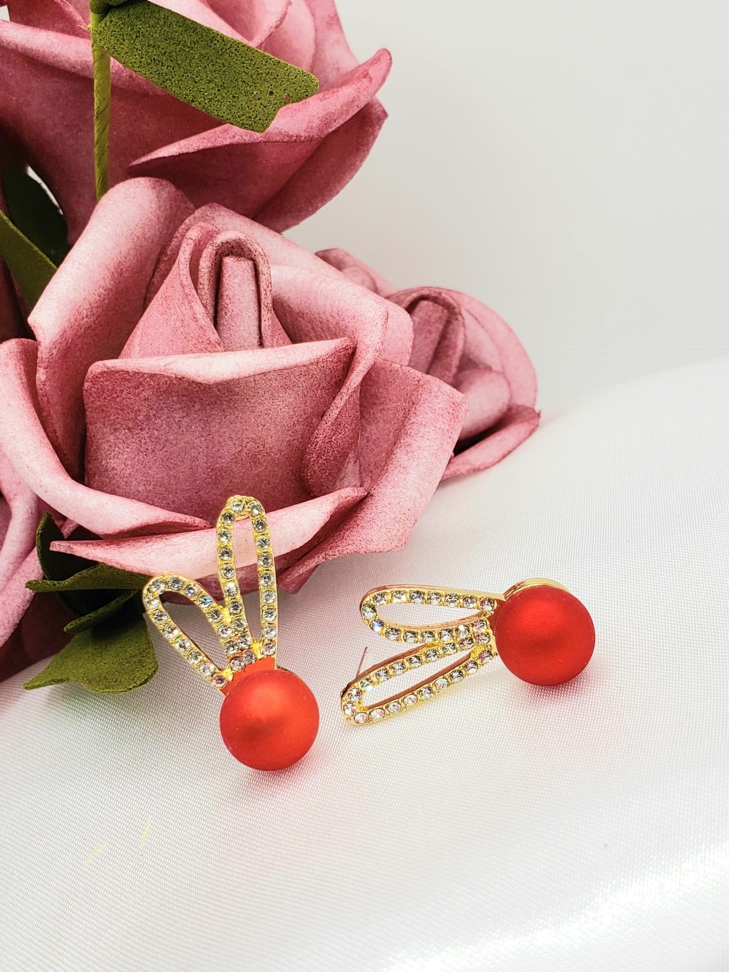 Rabbit Ear Stud Earrings (ESE 1006)