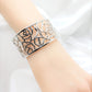 Vintage Hollow Rose Cuff Bracelets