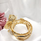 Luxury Rhinestones Flower Cuff Bracelets
