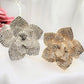 Luxury Rhinestones Flower Cuff Bracelets