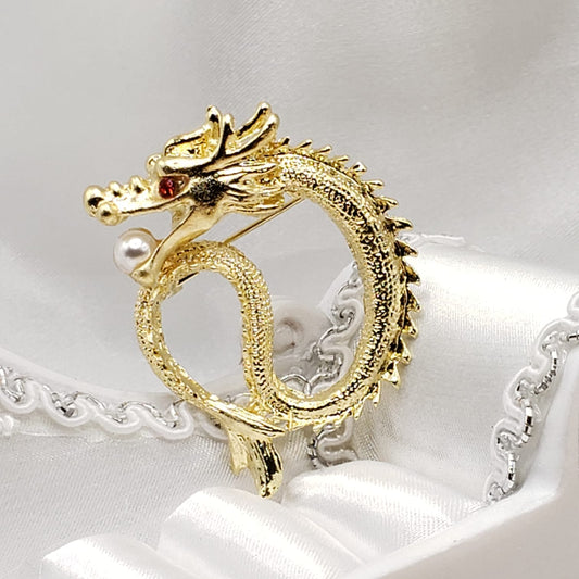 Elegant Dragon Brooche