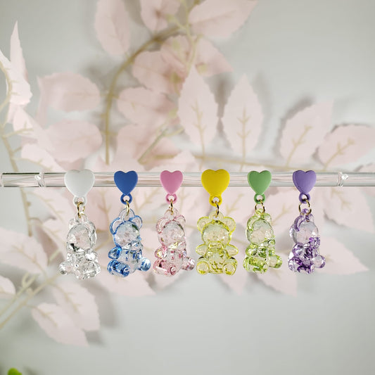 Multicolor Bear Stud Earrings (ESE 1029)