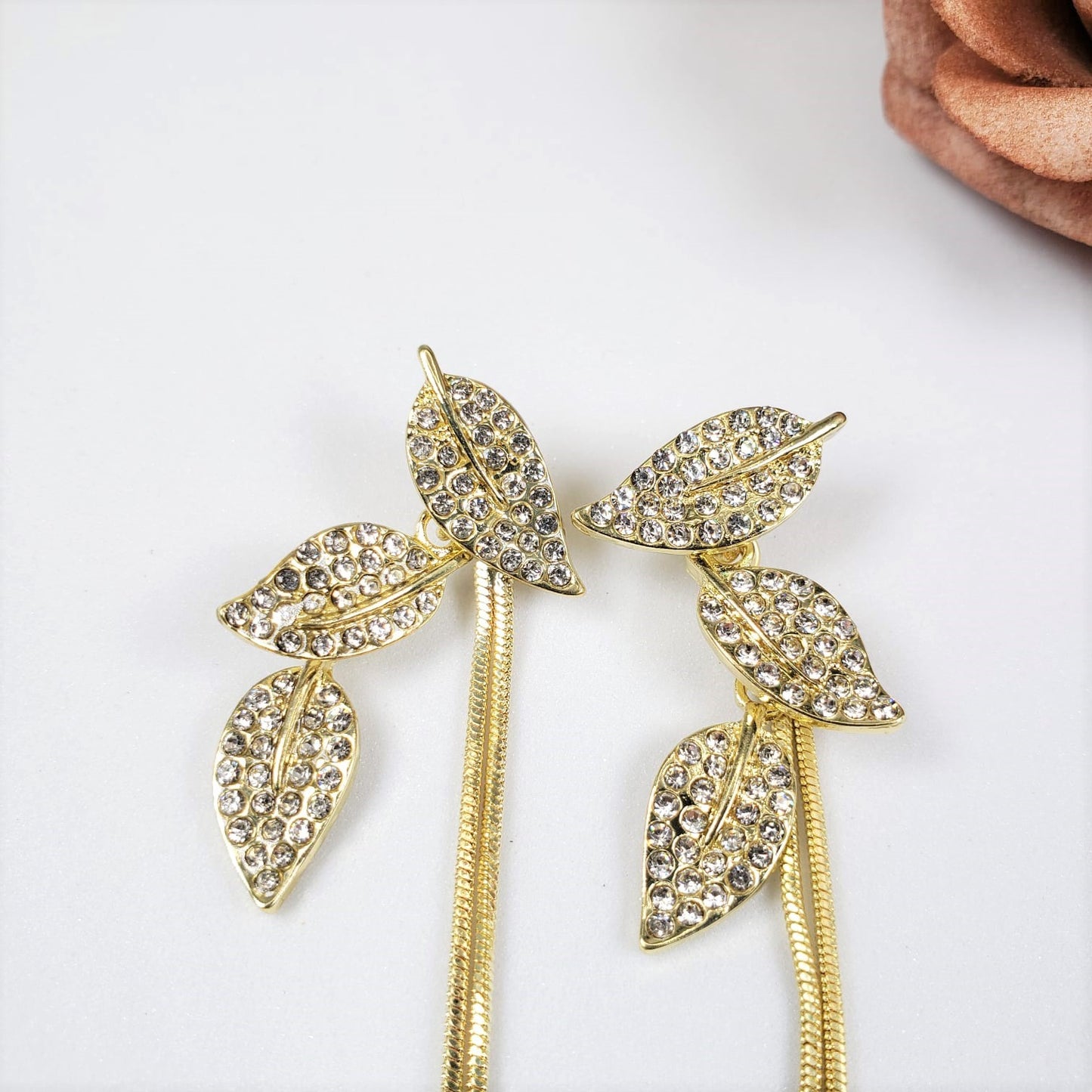 Leaf Tassel Dangle Earrings (EDE 2303)