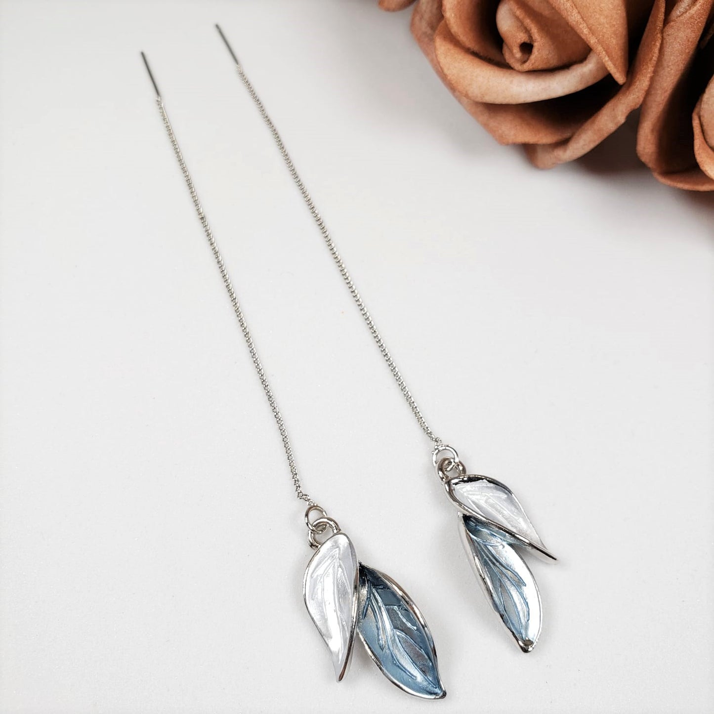 Leaf Colour Contrast Dangle Earrings (EDE 2305)