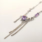 Amerthyst Tassel Collar Necklace (CON 4012)