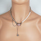 Rose Quartz Heart-Shape Princess Necklace (PRN 3010)