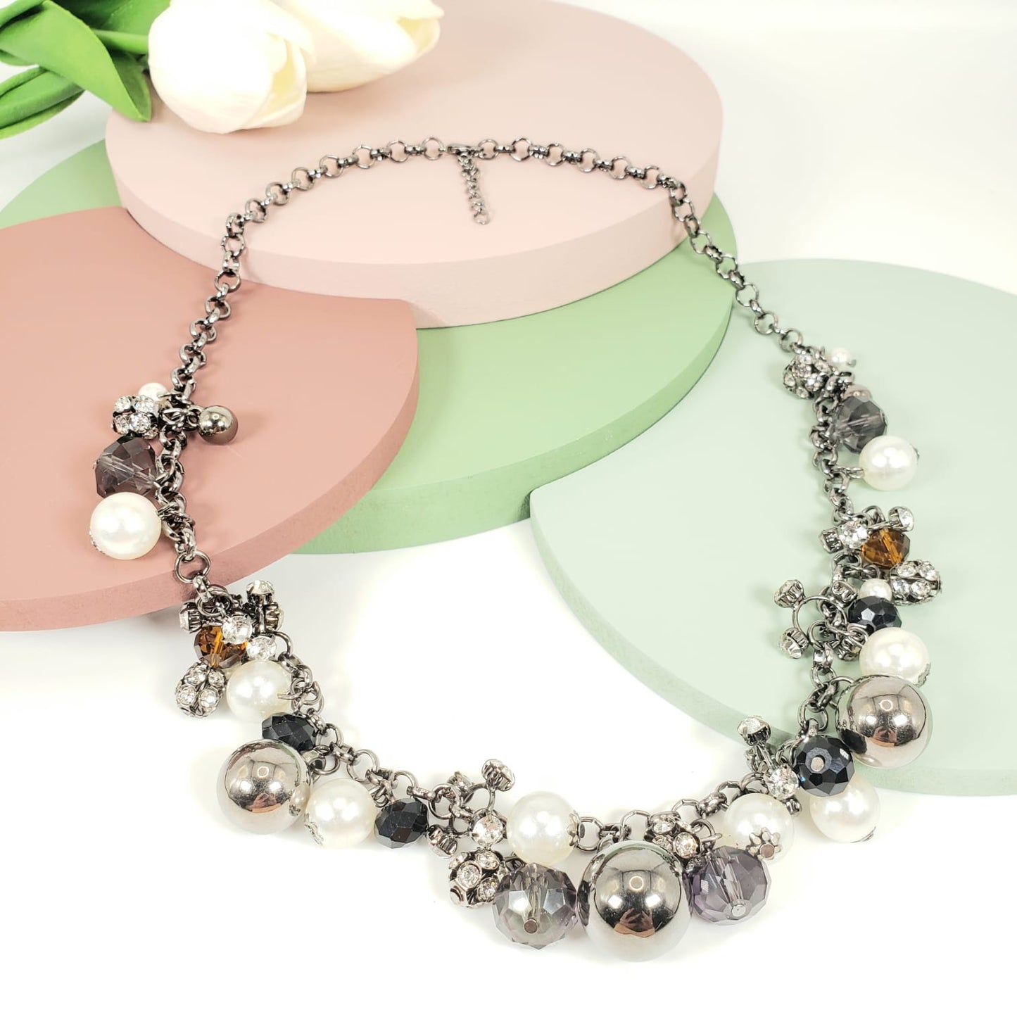 Luxury Black Matinee Necklace (MAN 8005)