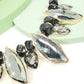 Grey Crystal Leather Rope Matinee Necklace (MAN 8002)