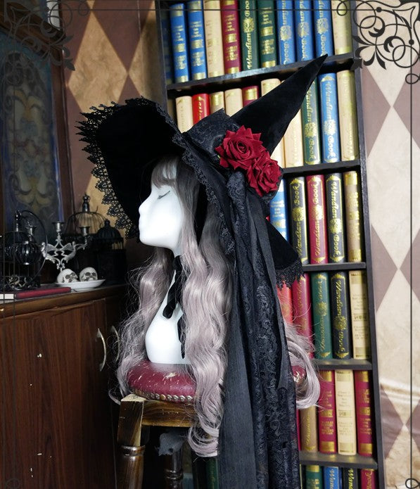 Day & Night Collection Red Rose Lolita Hat